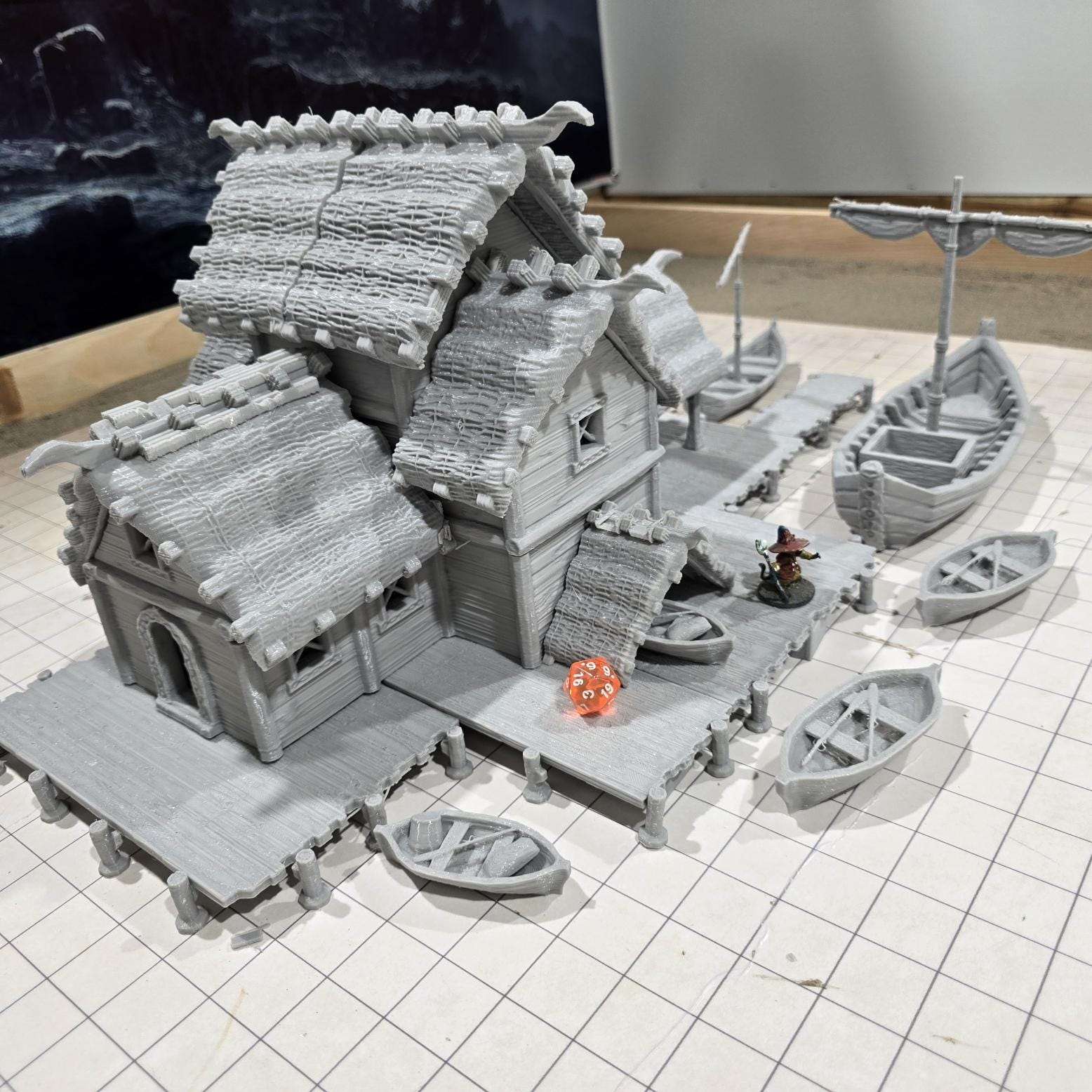 Small Viking Port - Ship Dock, Dock, Viking Dock Dungeons and Dragons
