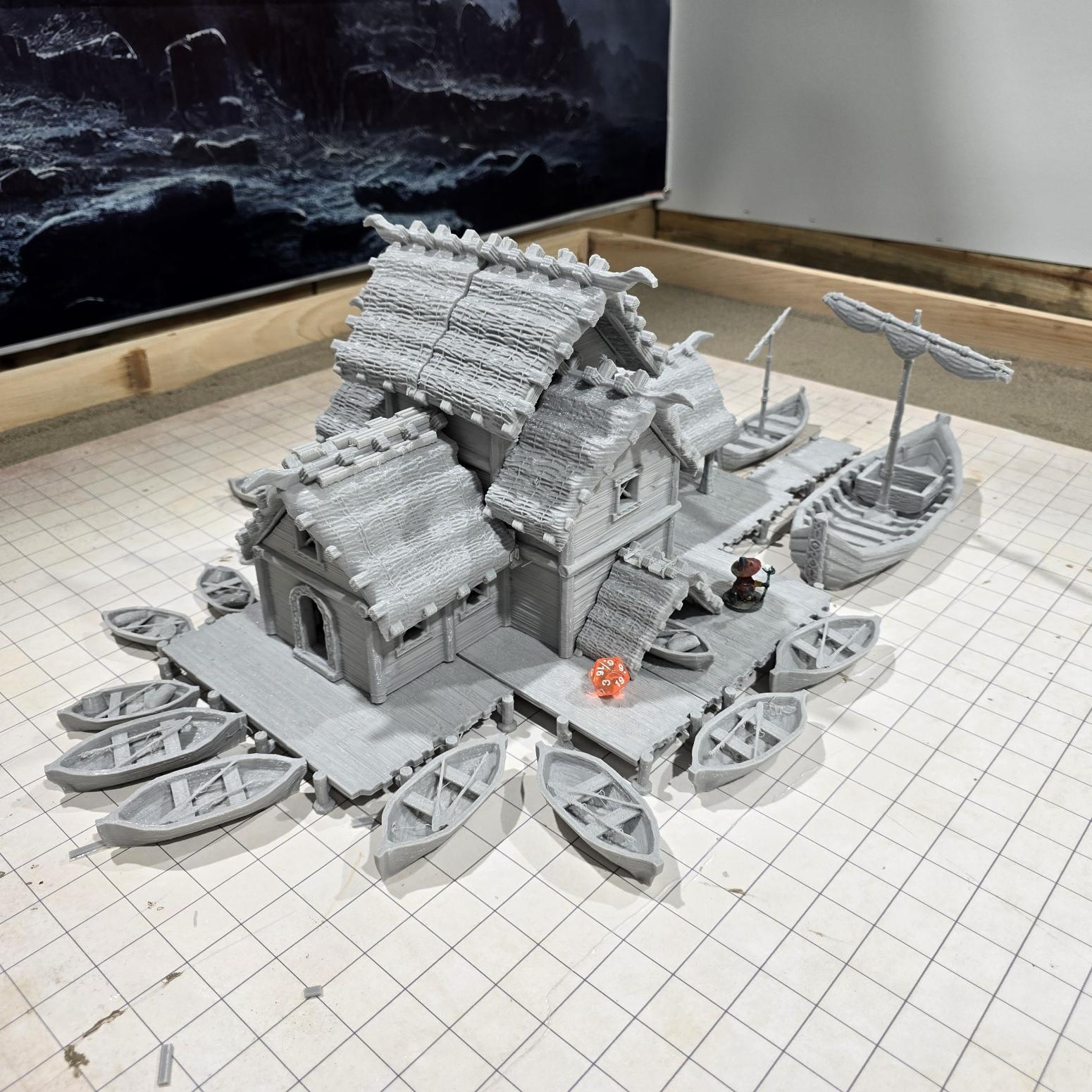 Small Viking Port - Ship Dock, Dock, Viking Dock Dungeons and Dragons
