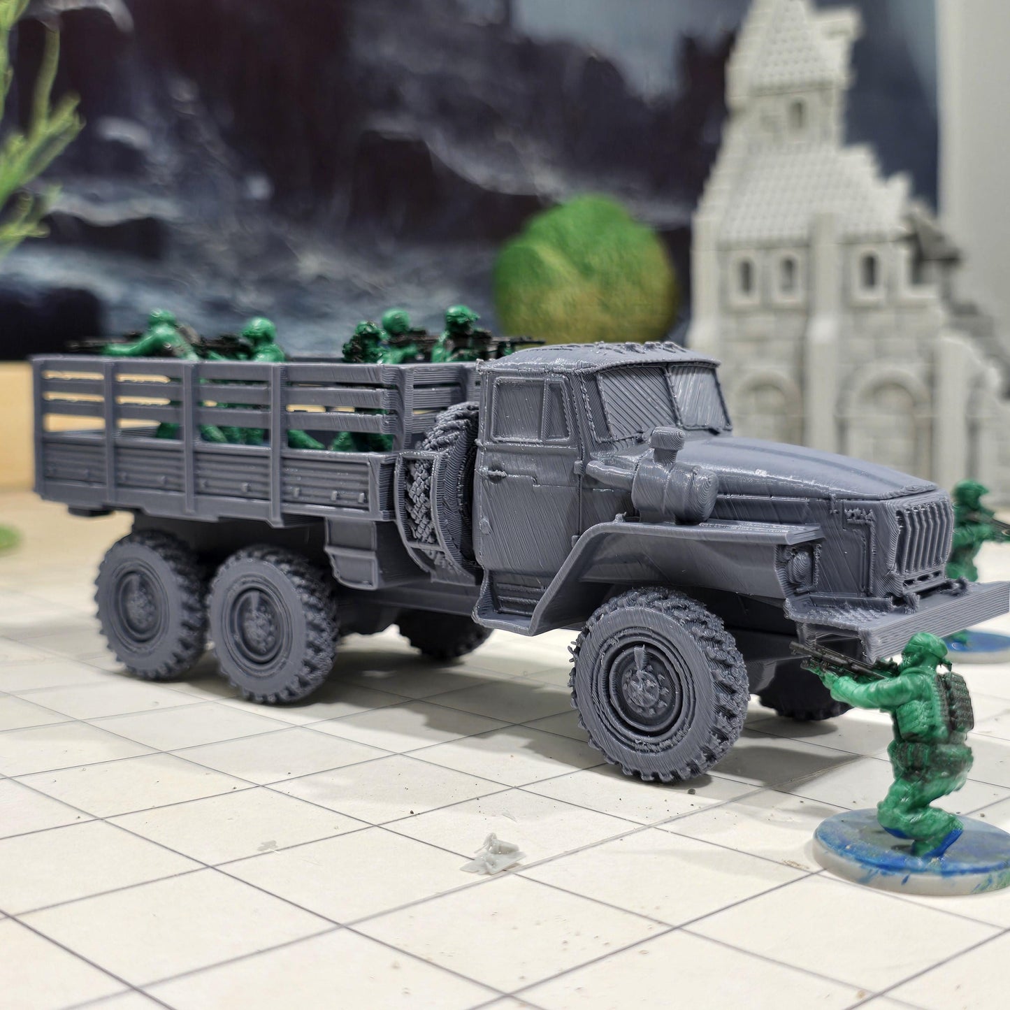 Ural 4320, open top, Truck, Soviet Era, Post War, cold war, tabletop gaming, tabletop terrain