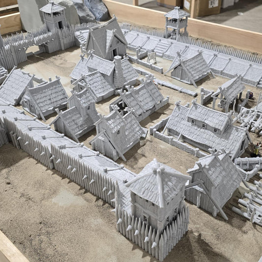 six towers adds an authentic touchThe assortment of buildings, including houses, a tavern, a storehouse, a shipbuilder's workshop, and farm buildings, offers a glimpse into various aspects of Viking life and activities.