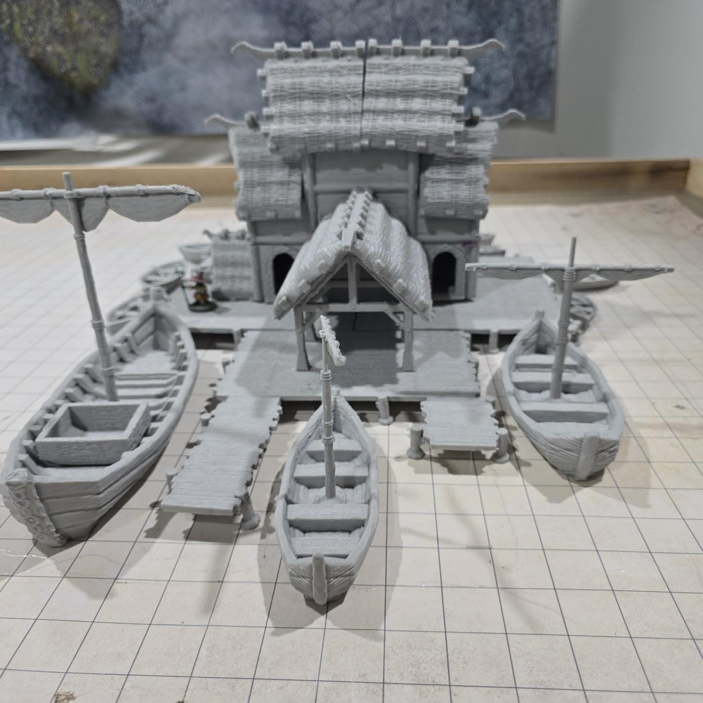 Small Viking Port - Ship Dock, Dock, Viking Dock Dungeons and Dragons