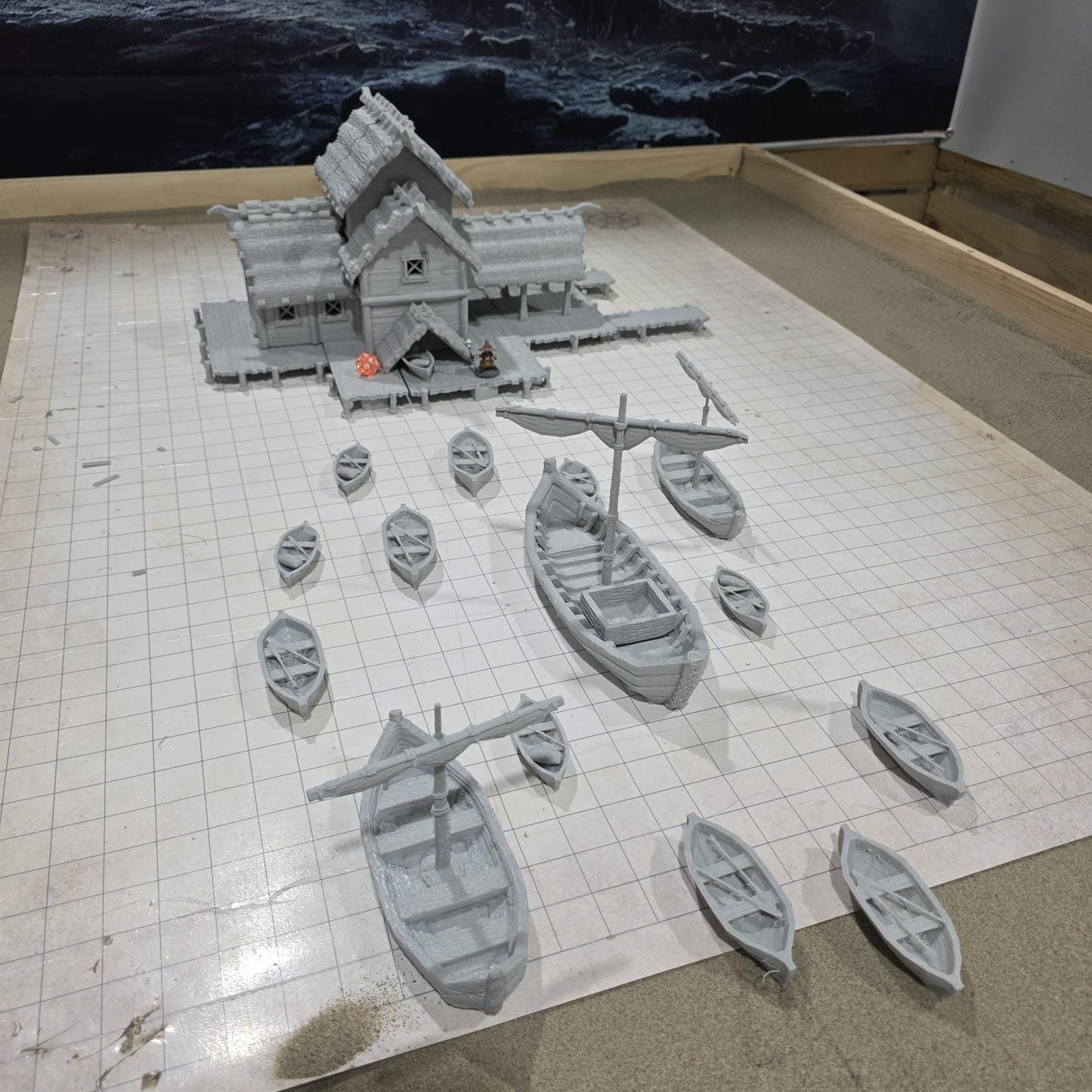 Small Viking Port - Ship Dock, Dock, Viking Dock Dungeons and Dragons