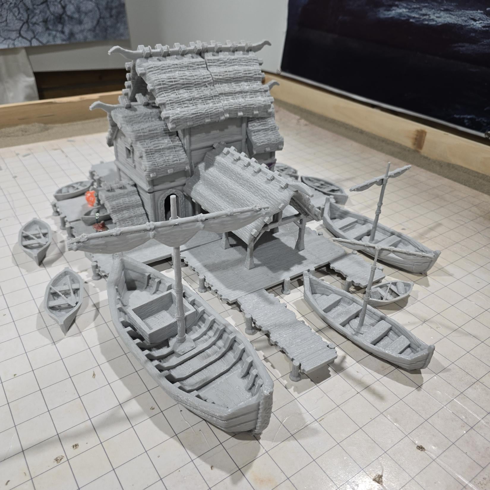 Small Viking Port - Ship Dock, Dock, Viking Dock Dungeons and Dragons