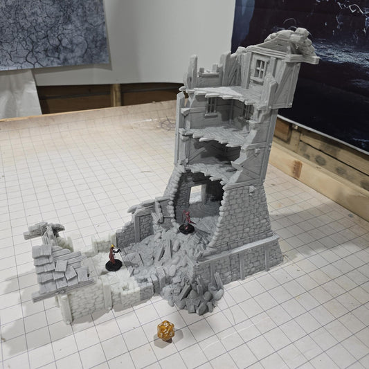 Barrenfall Tower Ruins, 28mm terrain, Dark realms, - Dungeons and Dragons, terrain