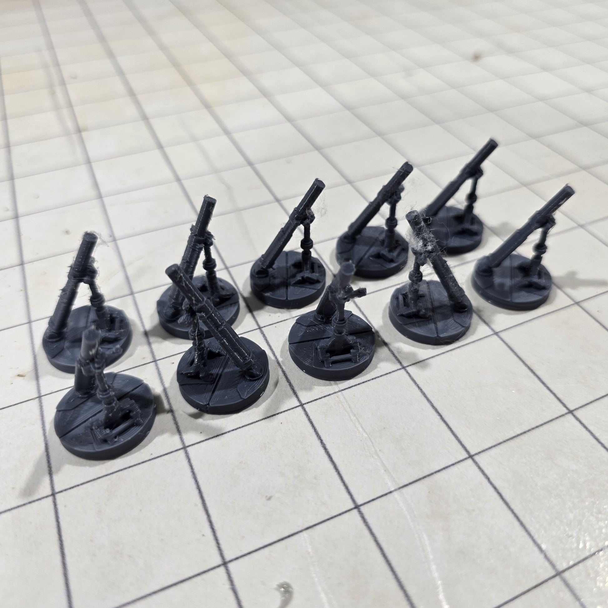 M2 60mm Basic Mortar Set for Tabletop Wargaming - Set of 9 Artillery Models