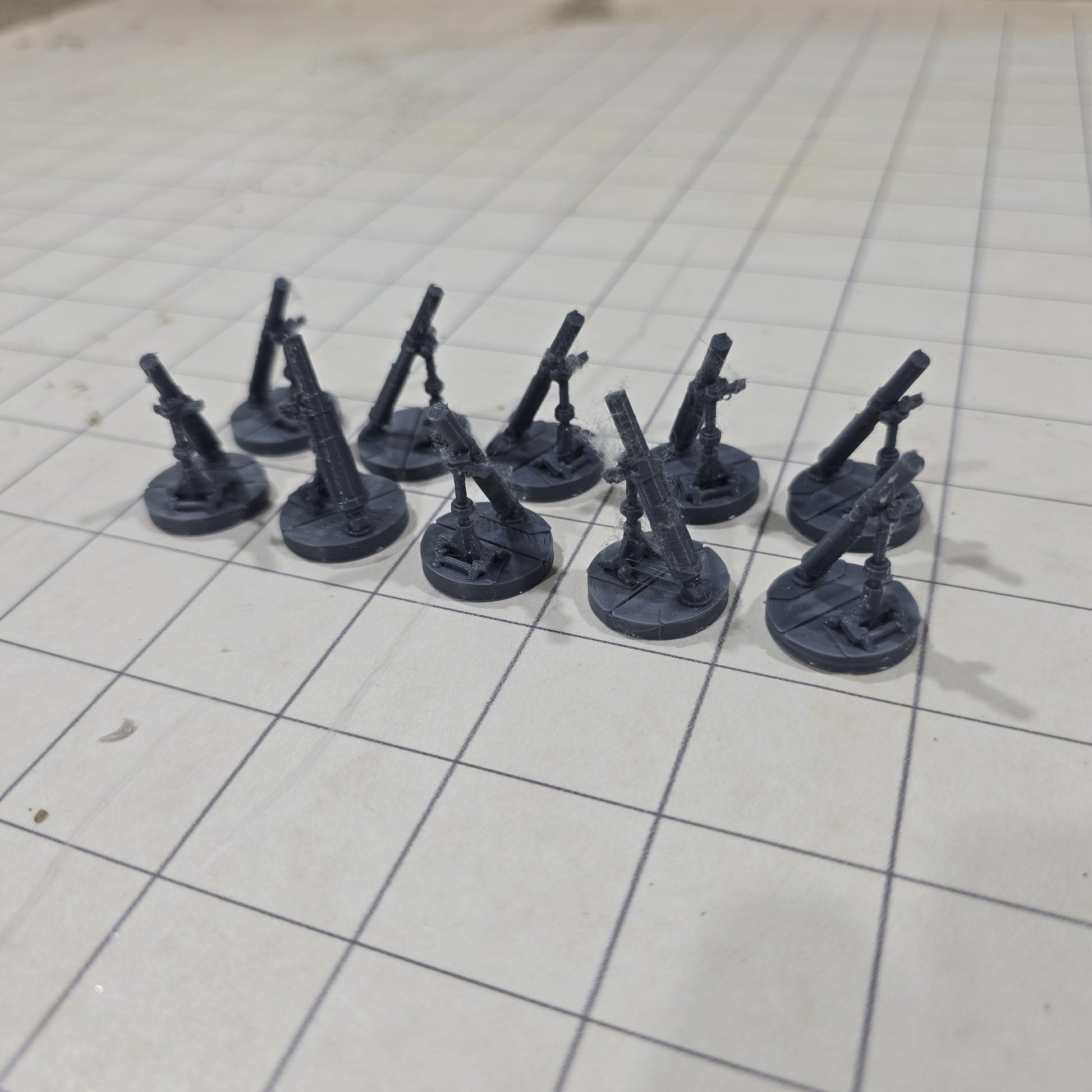 M2 60mm Basic Mortar Set for Tabletop Wargaming - Set of 9 Artillery Models
