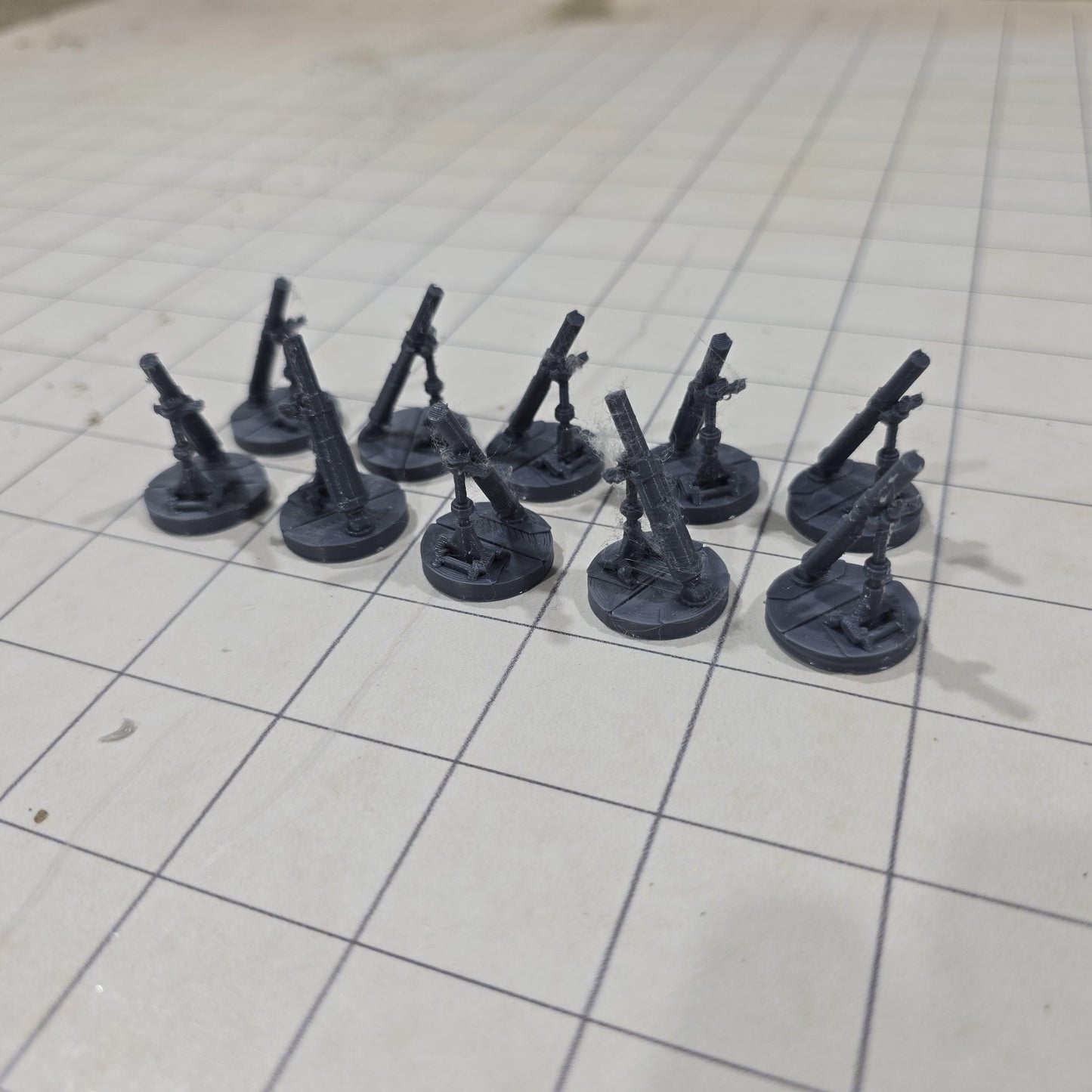 M2 60mm Basic Mortar Set for Tabletop Wargaming - Set of 10 Artillery Models