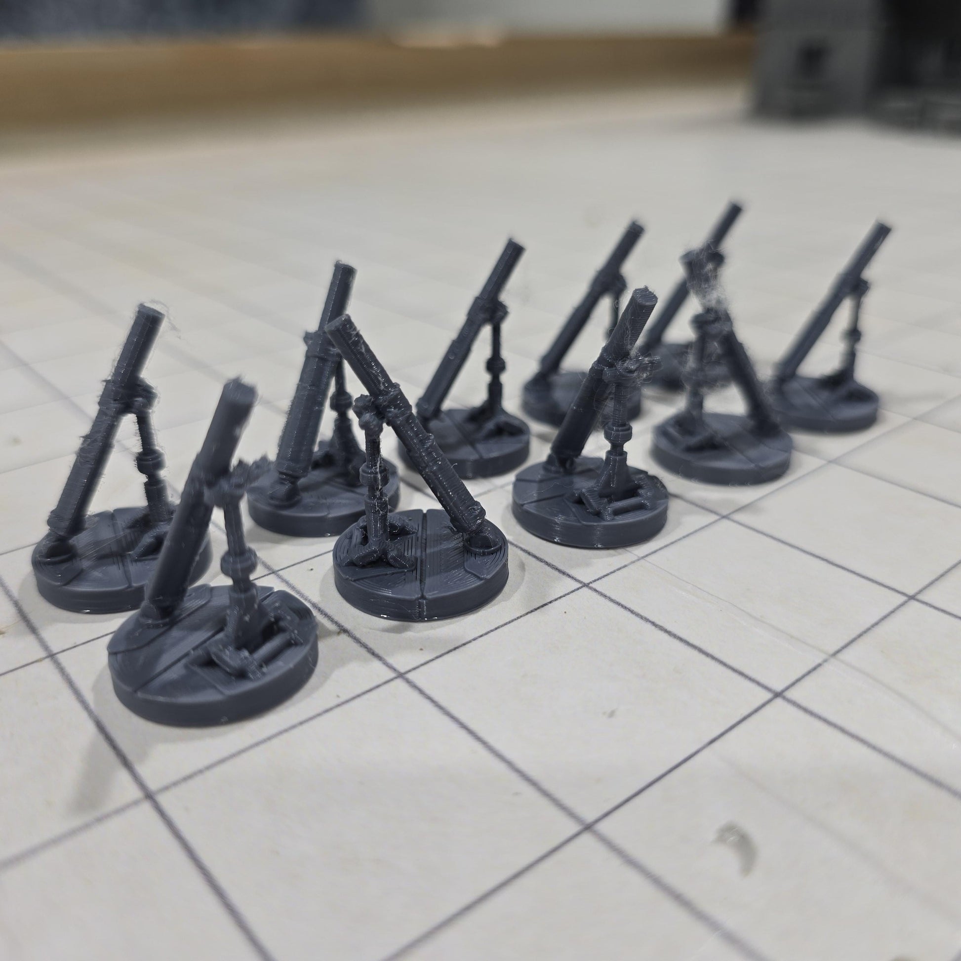 M2 60mm Basic Mortar Set for Tabletop Wargaming - Set of 9 Artillery Models