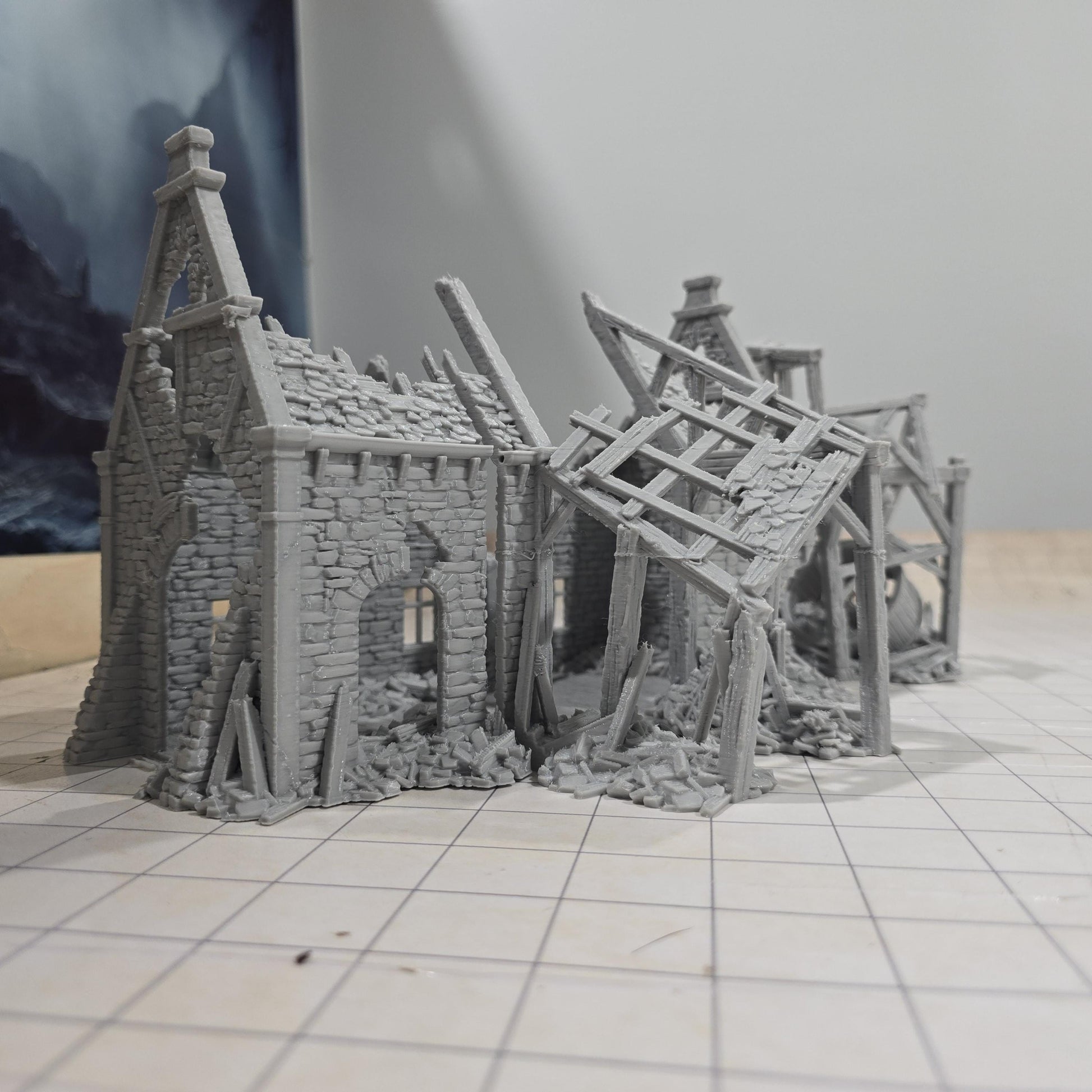 Stonemason Ruin for DnD, Pathfinder, Bolt Action, Revolutionary War Games