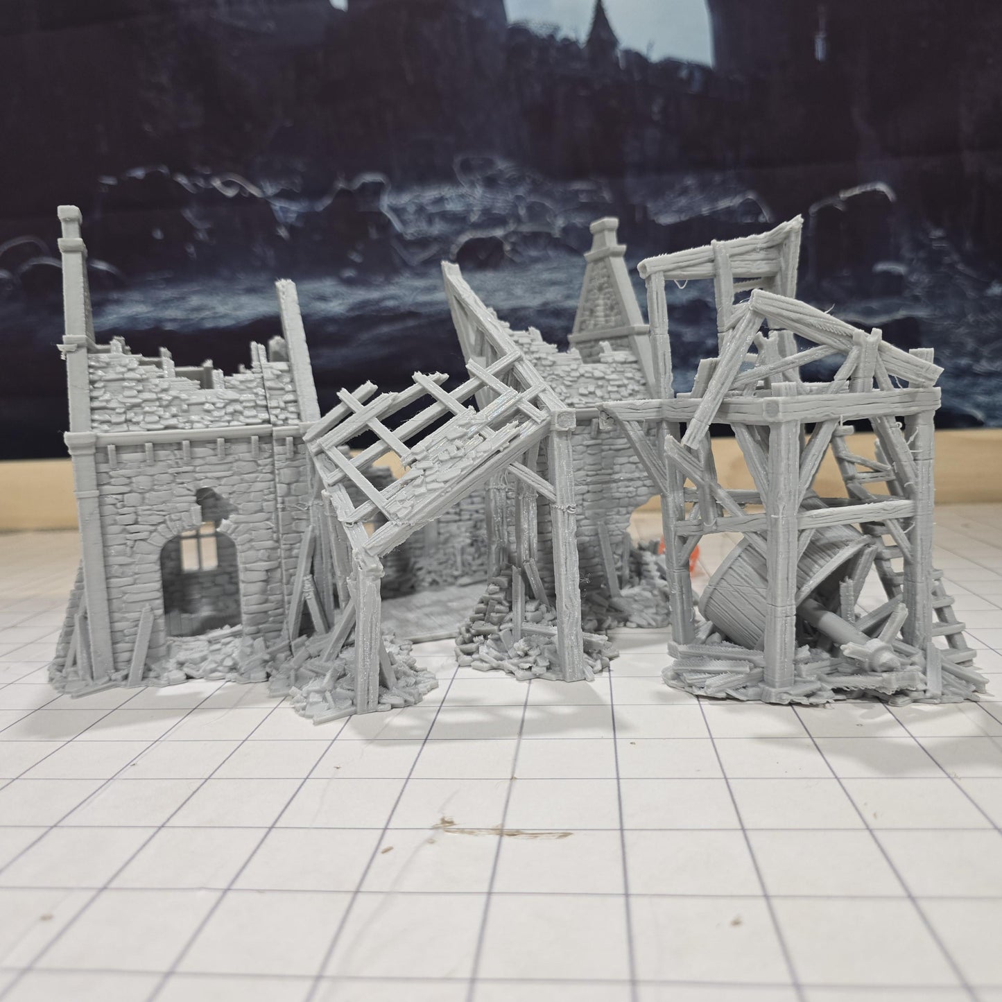 Stonemason Ruin for DnD, Pathfinder, Bolt Action, Revolutionary War Games