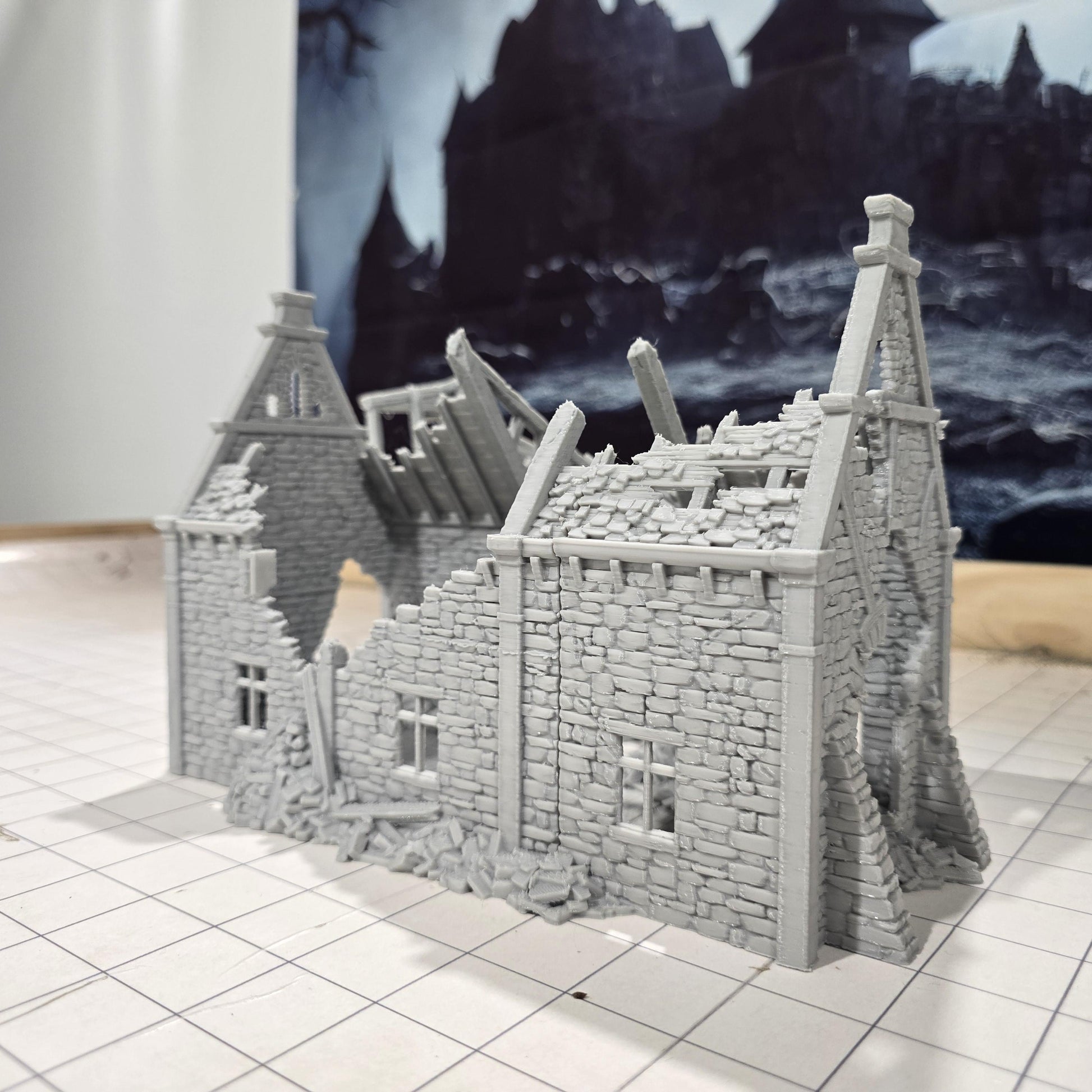 Stonemason Ruin for DnD, Pathfinder, Bolt Action, Revolutionary War Games