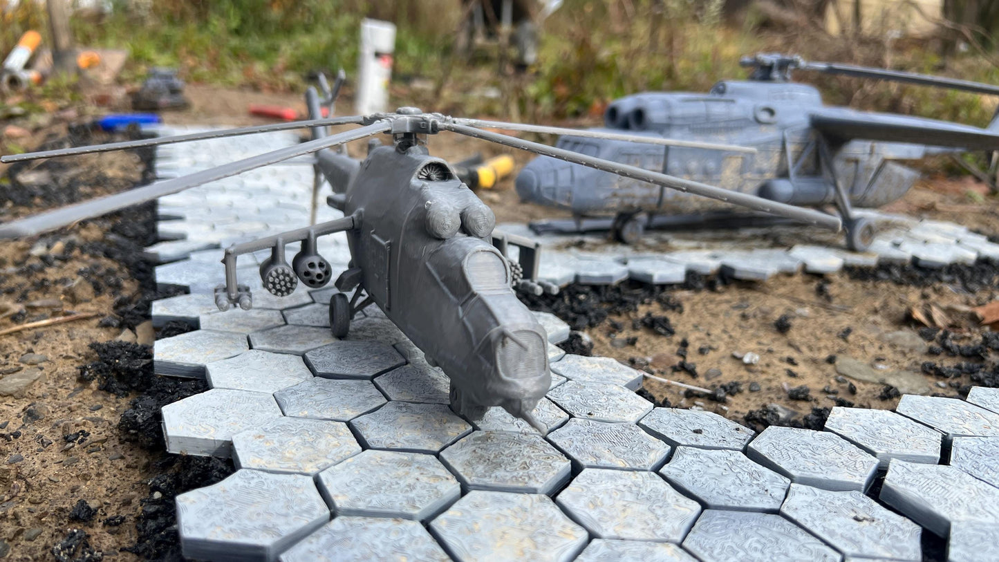 MIL MI-24V, MI-24V Hind, cold war Helicopter, cold war, Helicopter, Russian, Tabletop terrain, tabletop gaming, Tank,