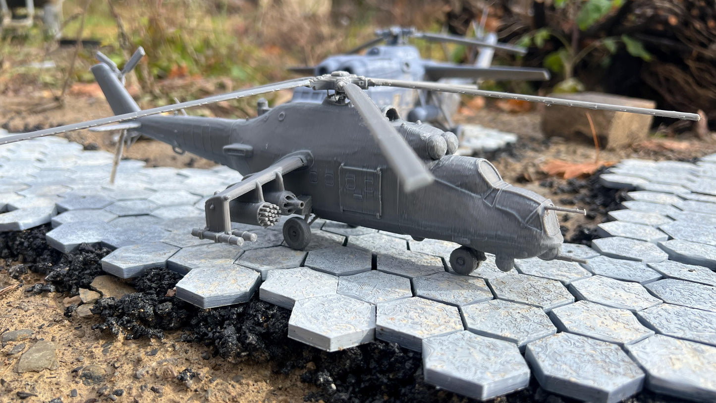 MIL MI-24V, MI-24V Hind, cold war Helicopter, cold war, Helicopter, Russian, Tabletop terrain, tabletop gaming, Tank,