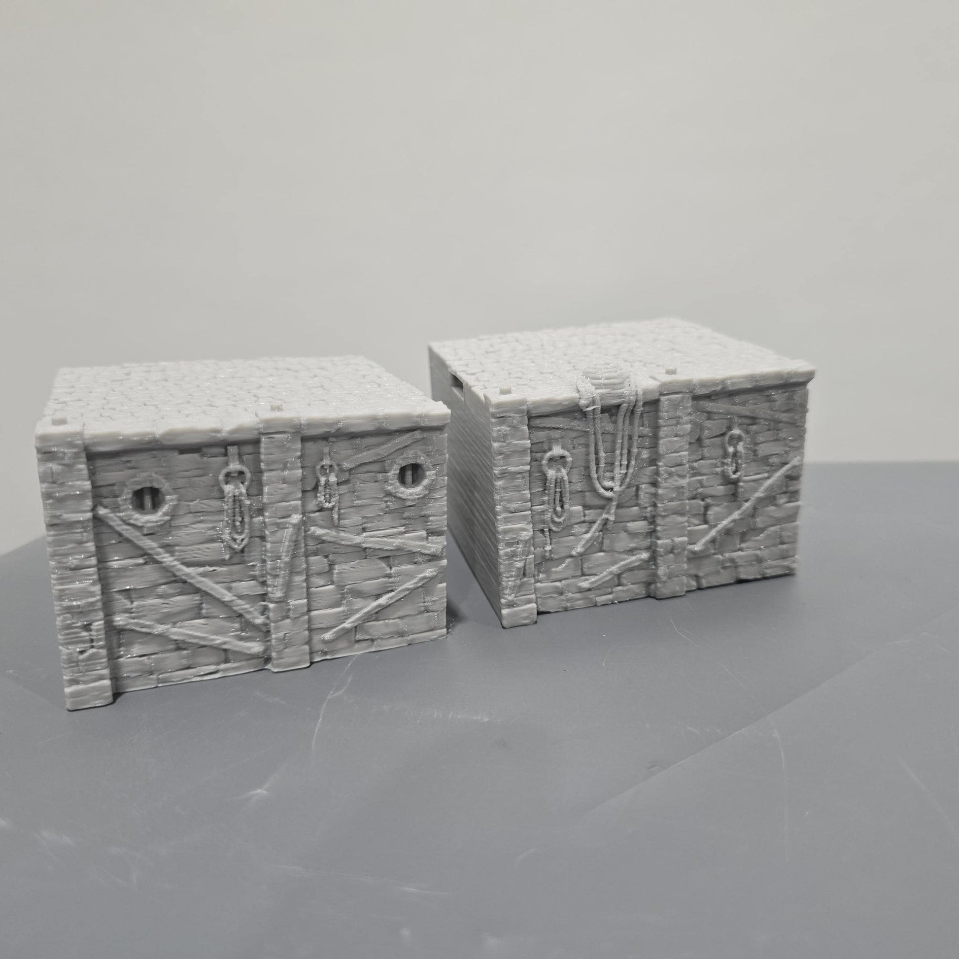 30 Piece Quay Wall & Dock System Set, Ancrabourg cobblestone streets, 28mm