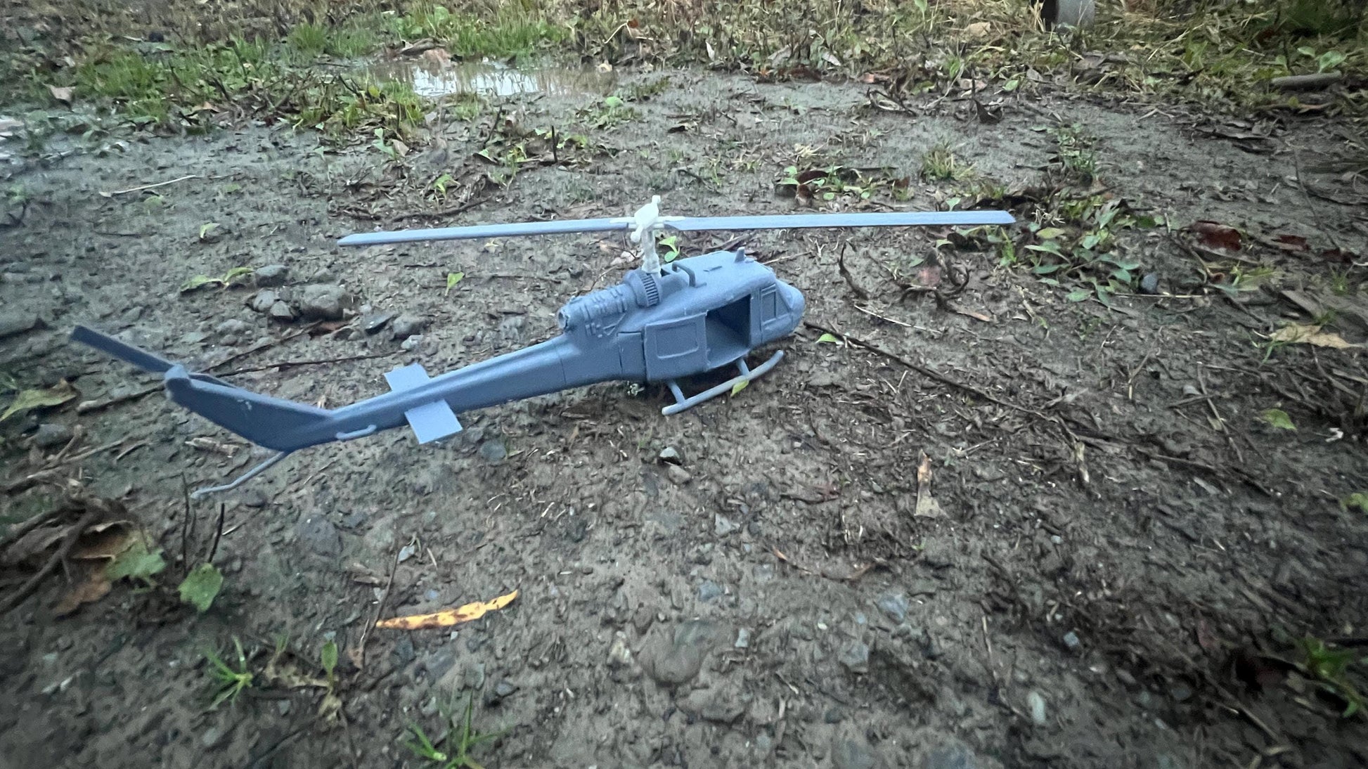 UH-1C Huey Hog: Vietnam Era Attack Helicopter Model for Tabletop Wargaming