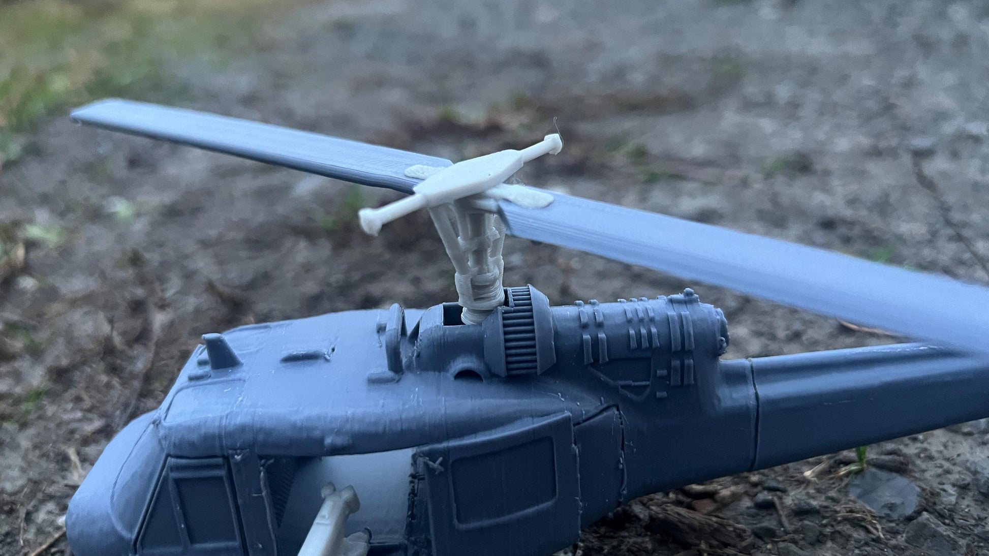 UH-1C Huey Hog: Vietnam Era Attack Helicopter Model for Tabletop Wargaming