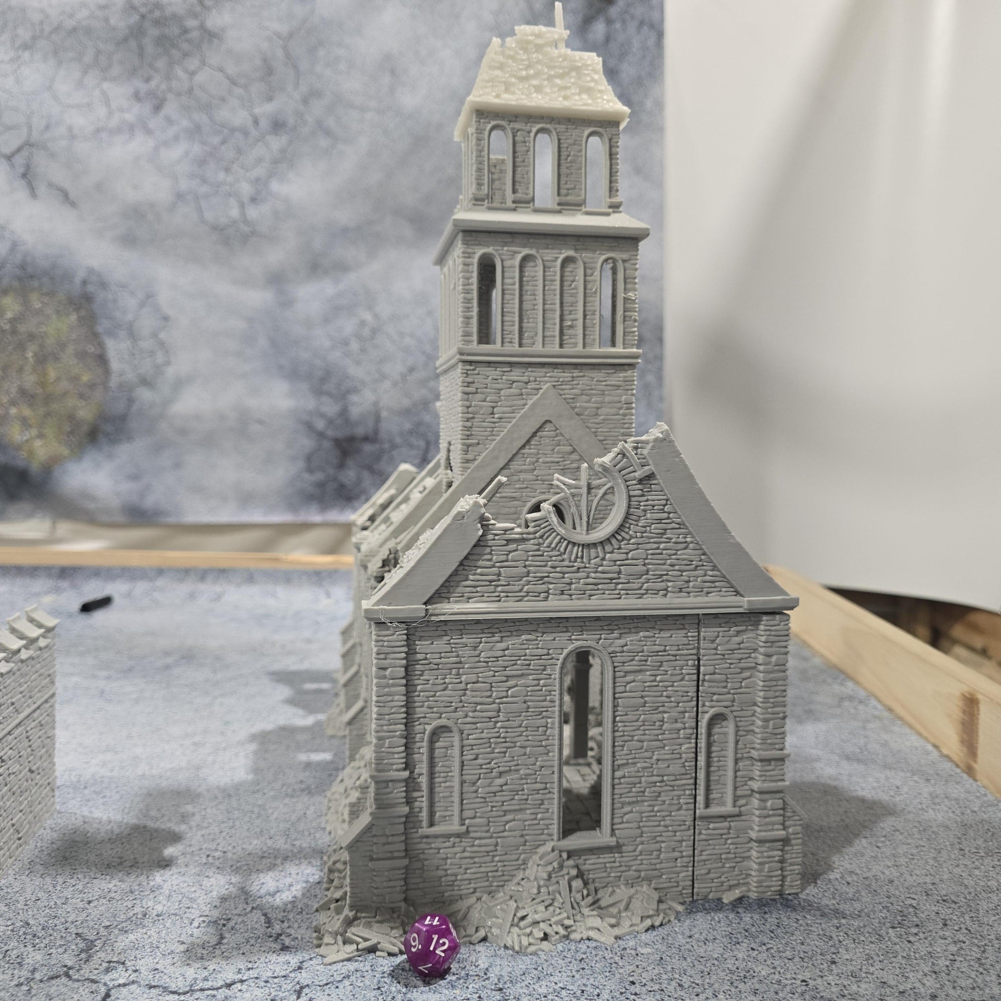 Church of the Dale RUIN for DnD, Pathfinder, Bolt Action, Revolutionary War Games