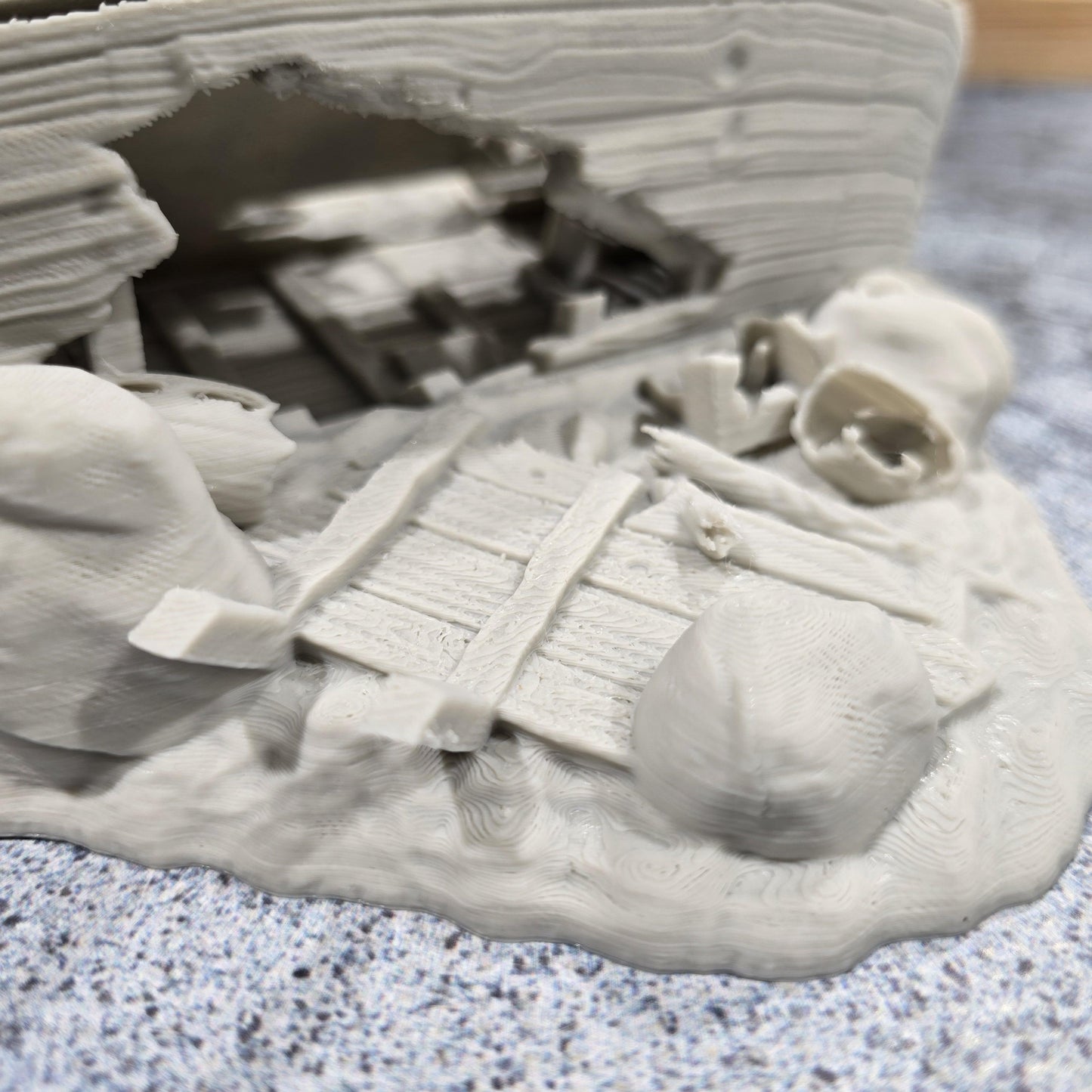 Galley Shipwreck, Small Shipwreck, Ashored Galley, Dungeons and Dragons, Shipwreck, Boat