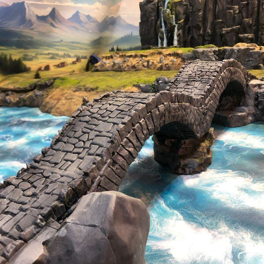 Ancient Stone Bridge Model - Handcrafted Tabletop RPG and Wargaming Terrain