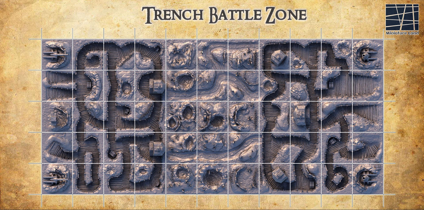 Trench Battle Zone: Historical Wargaming Terrain for Tabletop RPGs, Trench terrain