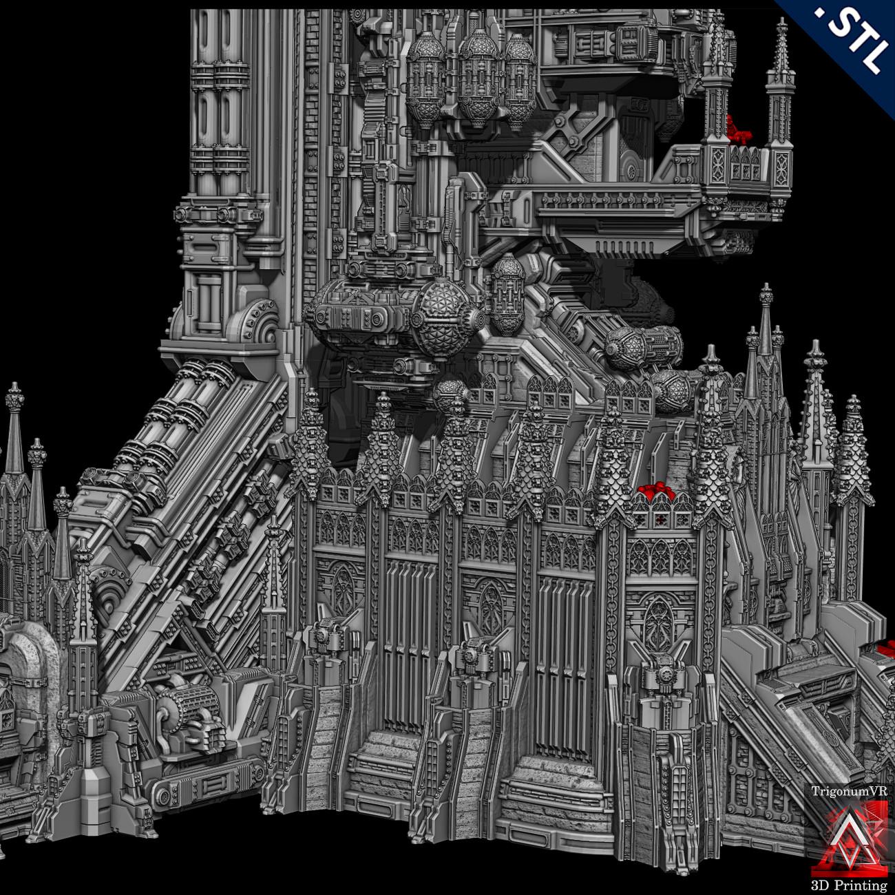 Imperium Arch Gate: Grimdark Medieval Arch Model, Detailed Tabletop Terrain for Model Railroading, 28mm Scale Fantasy Structure