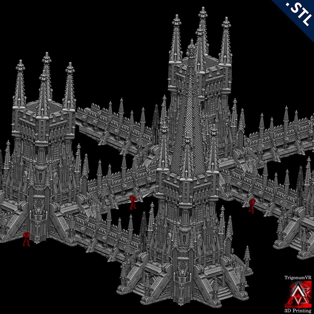 Imperium Grimdark Center COM Tower: Medieval Fantasy Fortified Structure for Tabletop Terrain and Model Railroading