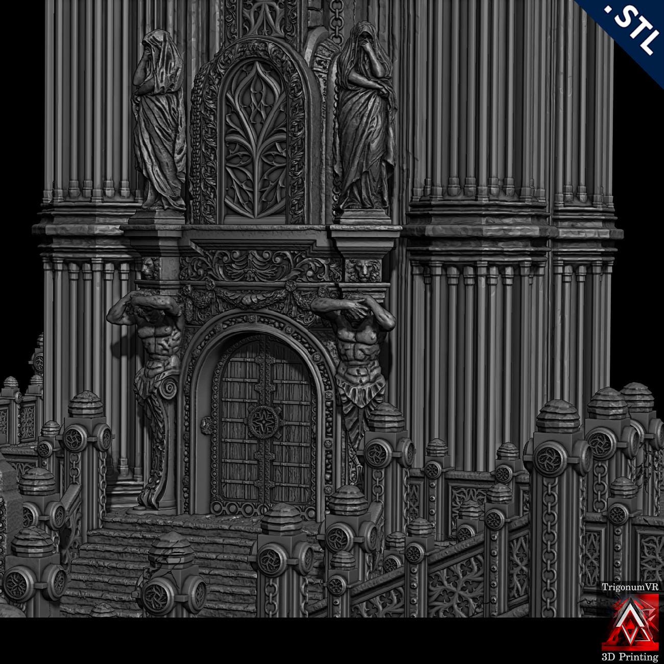Explore the Twilight Tower Grimdark Imperium, a fortress of dark spires and medieval might, perfect for adding a gothic touch to your 28mm scale tabletop games.