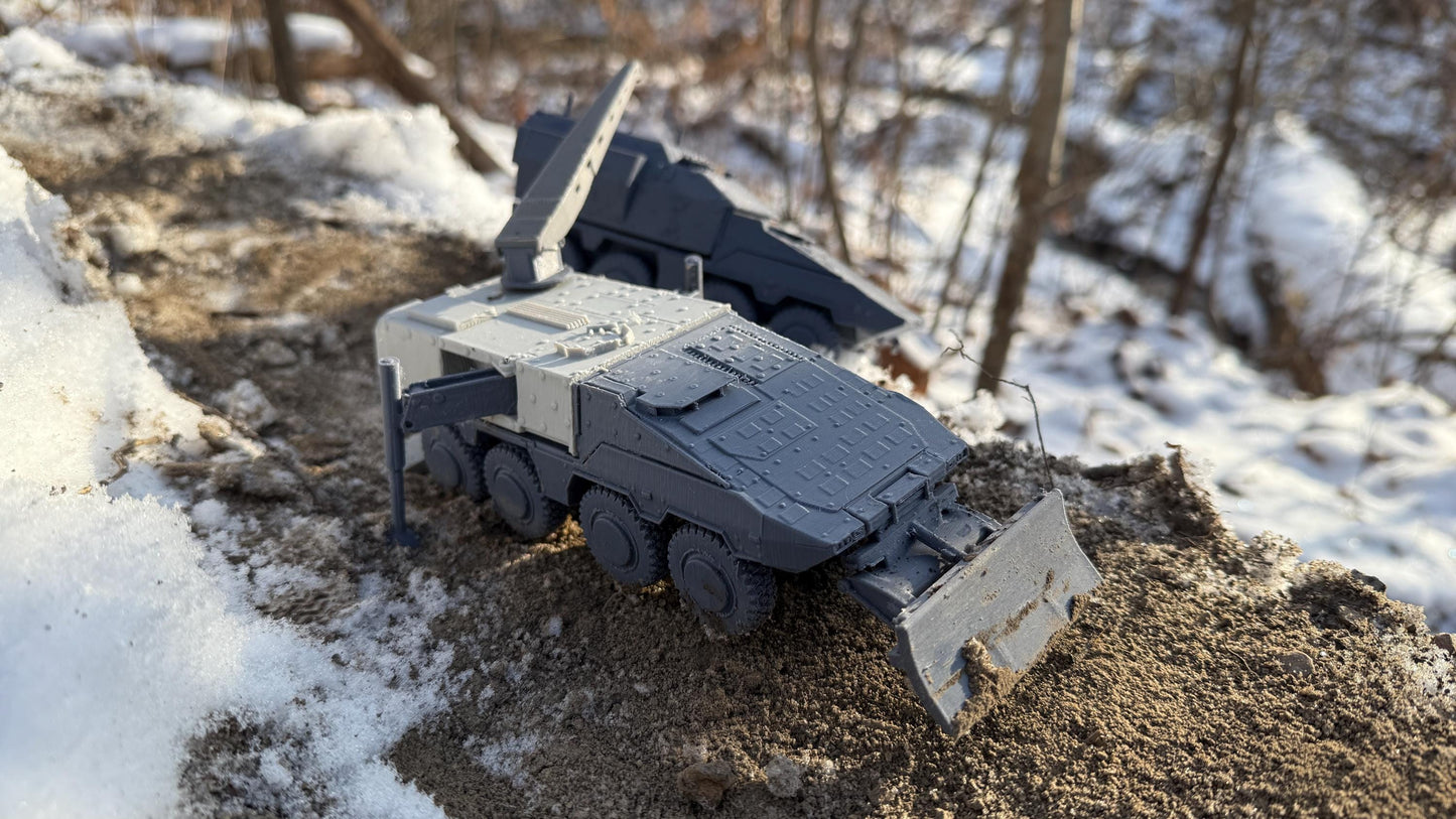 Boxer ARM, Armored recovery Module, Boxer ARV, Boxer GTK, Modern warfare, Tabletop terrain, German, Modern tank,