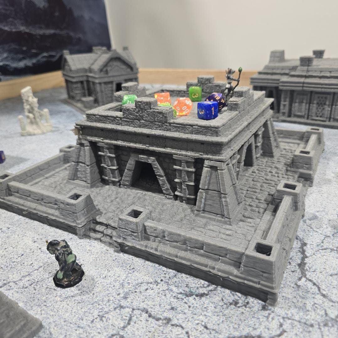 Ancient Inca Fortress: Pre-Columbian Temple Complex Historical Ruins Tabletop Terrain