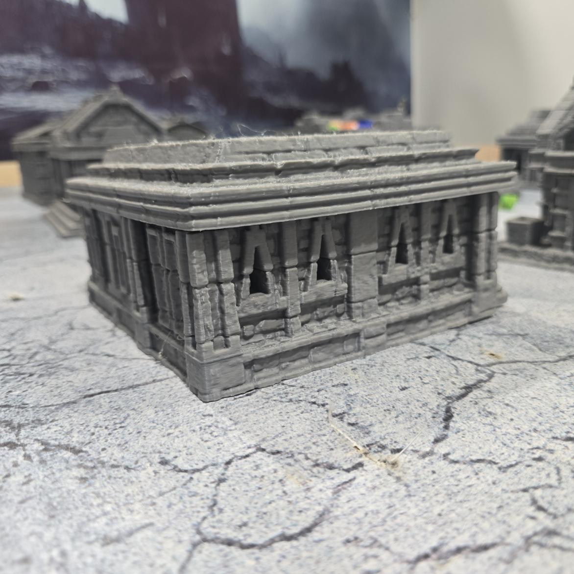 Ancient Inca Building 8: Pre-Columbian Temple Building, Historical Ruins Tabletop Terrain