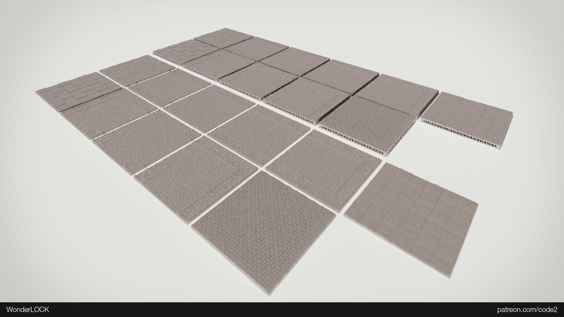 Modular Gaming Tiles: Customizable Urban Road Layout - Tabletop RPG and Wargaming