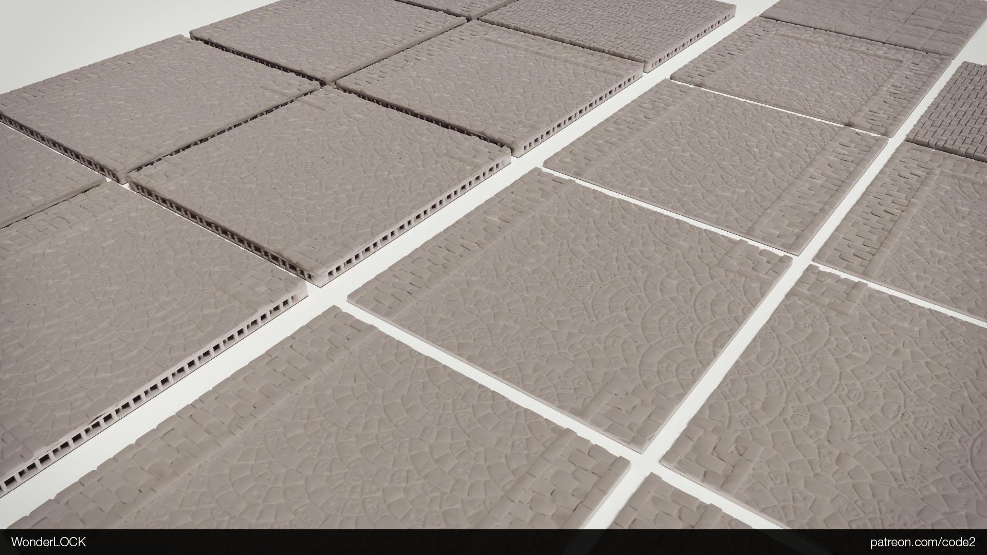 Modular Gaming Tiles: Customizable Urban Road Layout - Tabletop RPG and Wargaming