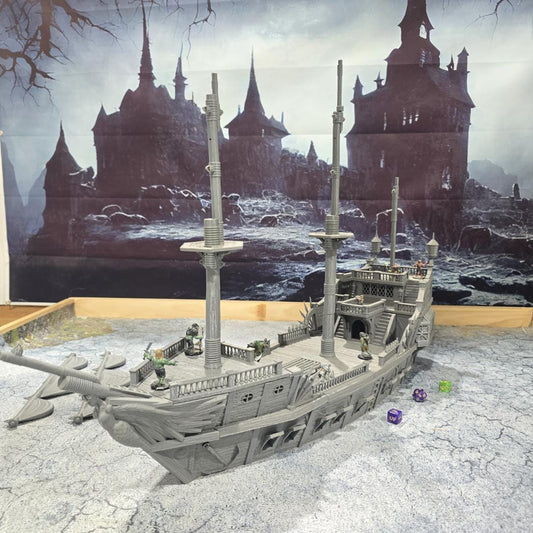The Warship" Galleon Ghost: 17th Century Naval Warship - Strategy and Adventure Diorama