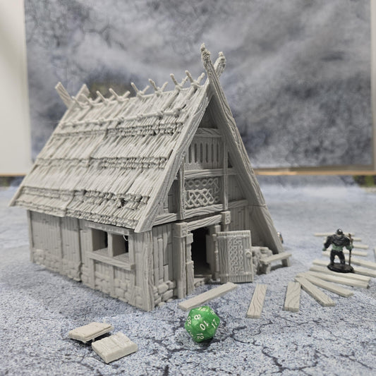 Viking House 1: Classic Norse Architecture - Ideal for Fantasy and Historical RPGs