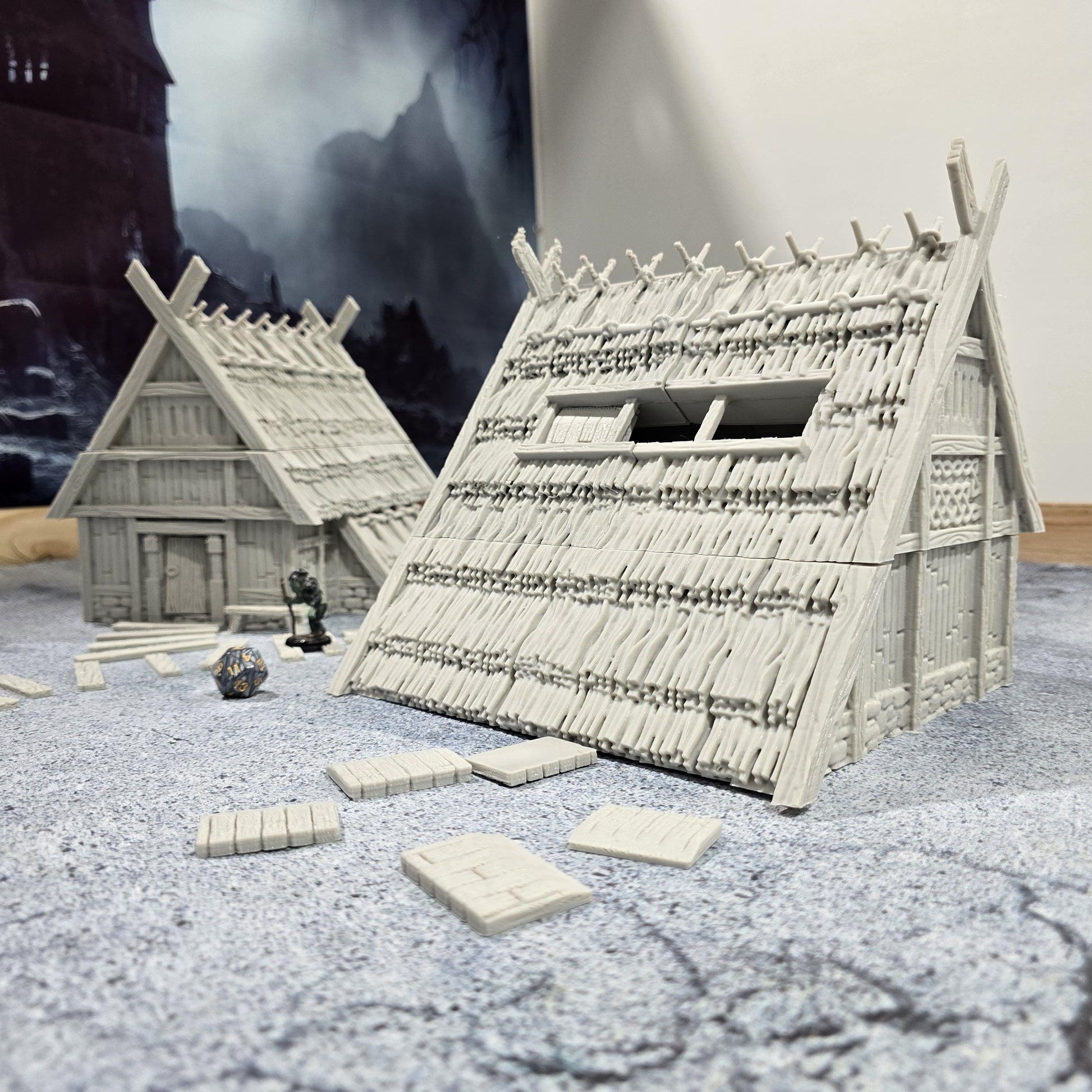 Viking House 1: Classic Norse Architecture - Ideal for Fantasy and Historical RPGs