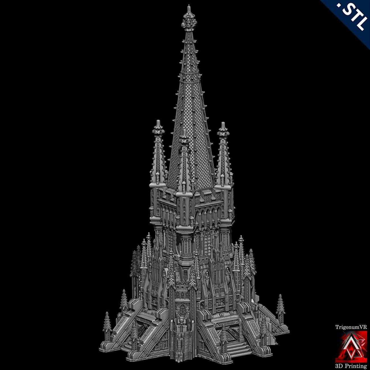 Imperium Grimdark Center COM Tower: Medieval Fantasy Fortified Structure for Tabletop Terrain and Model Railroading