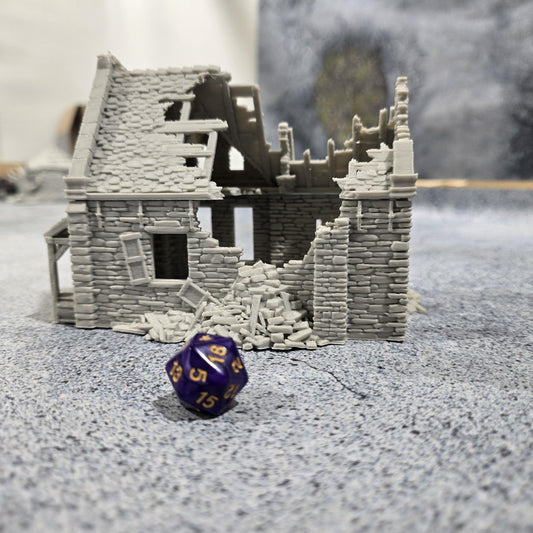 Ruined Chiswick's Residence for DnD, Pathfinder, Bolt Action, Revolutionary War Games