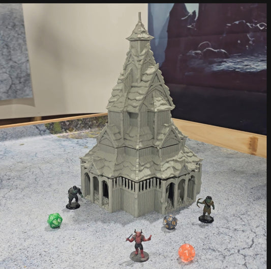 Stave Church: Medieval Norse Religious Building for Historical RPGs and Diorama Settings