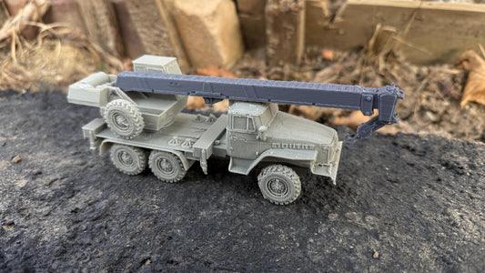 Ural 4320, Crane, recovery Truck, Truck, Soviet Era, Post War, cold war, tabletop gaming, tabletop terrain