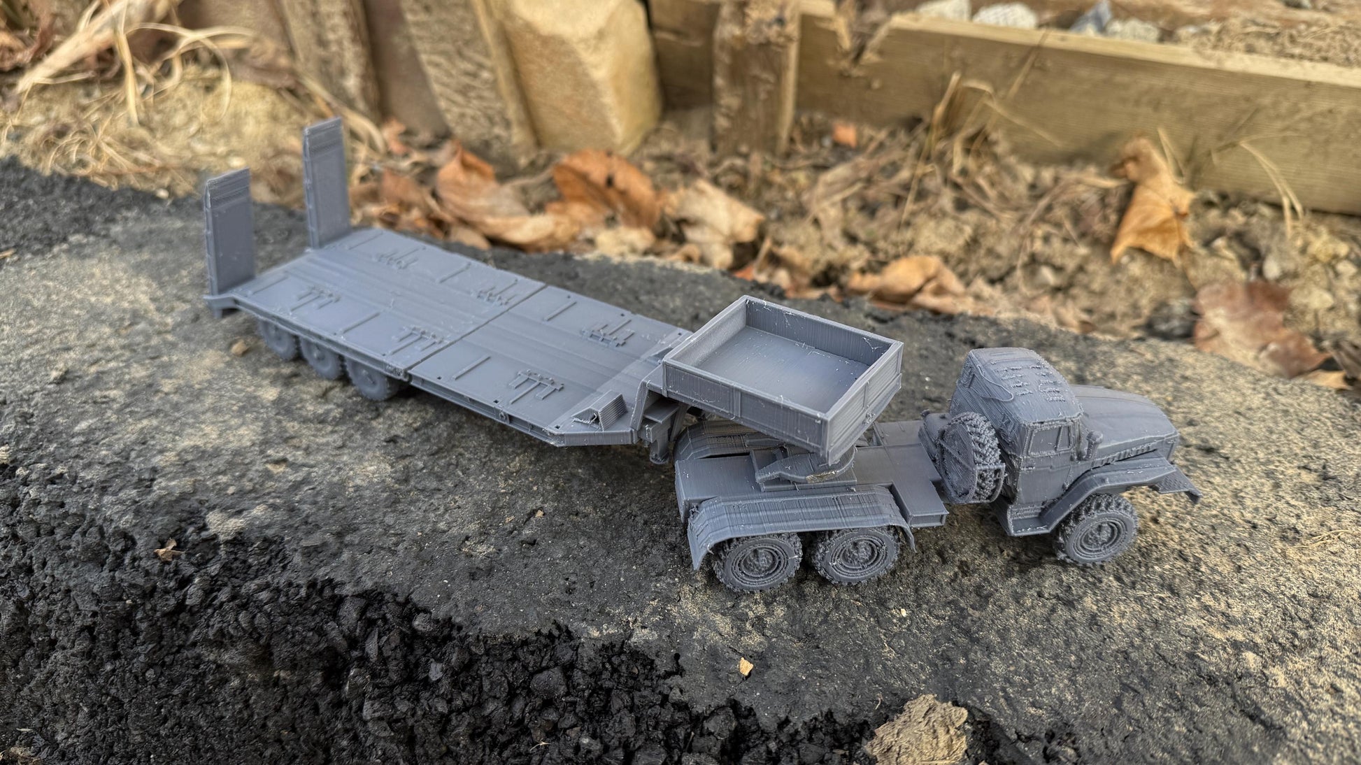 Ural 4320 Semi, Truck Trailer, Truck, Soviet Era, Post War, cold war, tabletop gaming, tabletop terrain