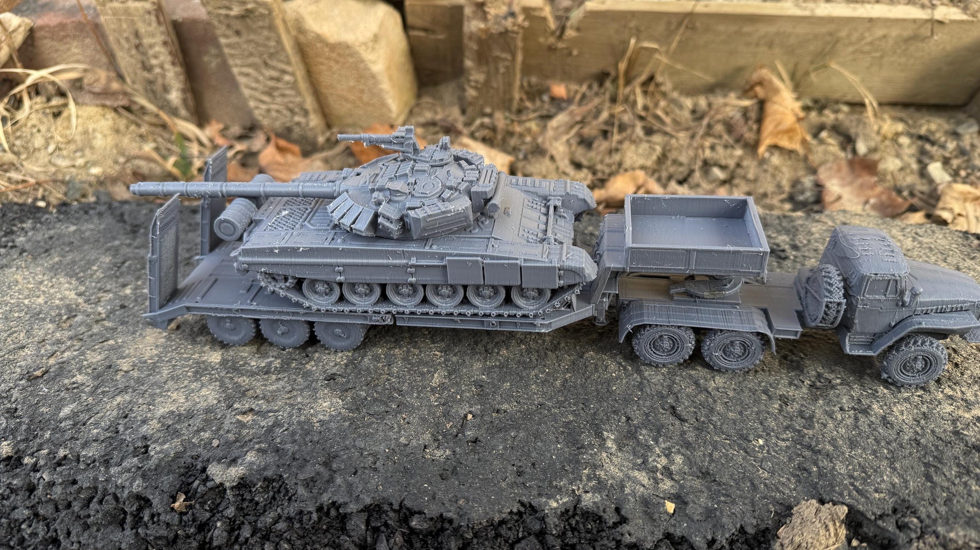 Ural 4320 Semi, Truck Trailer, Truck, Soviet Era, Post War, cold war, tabletop gaming, tabletop terrain