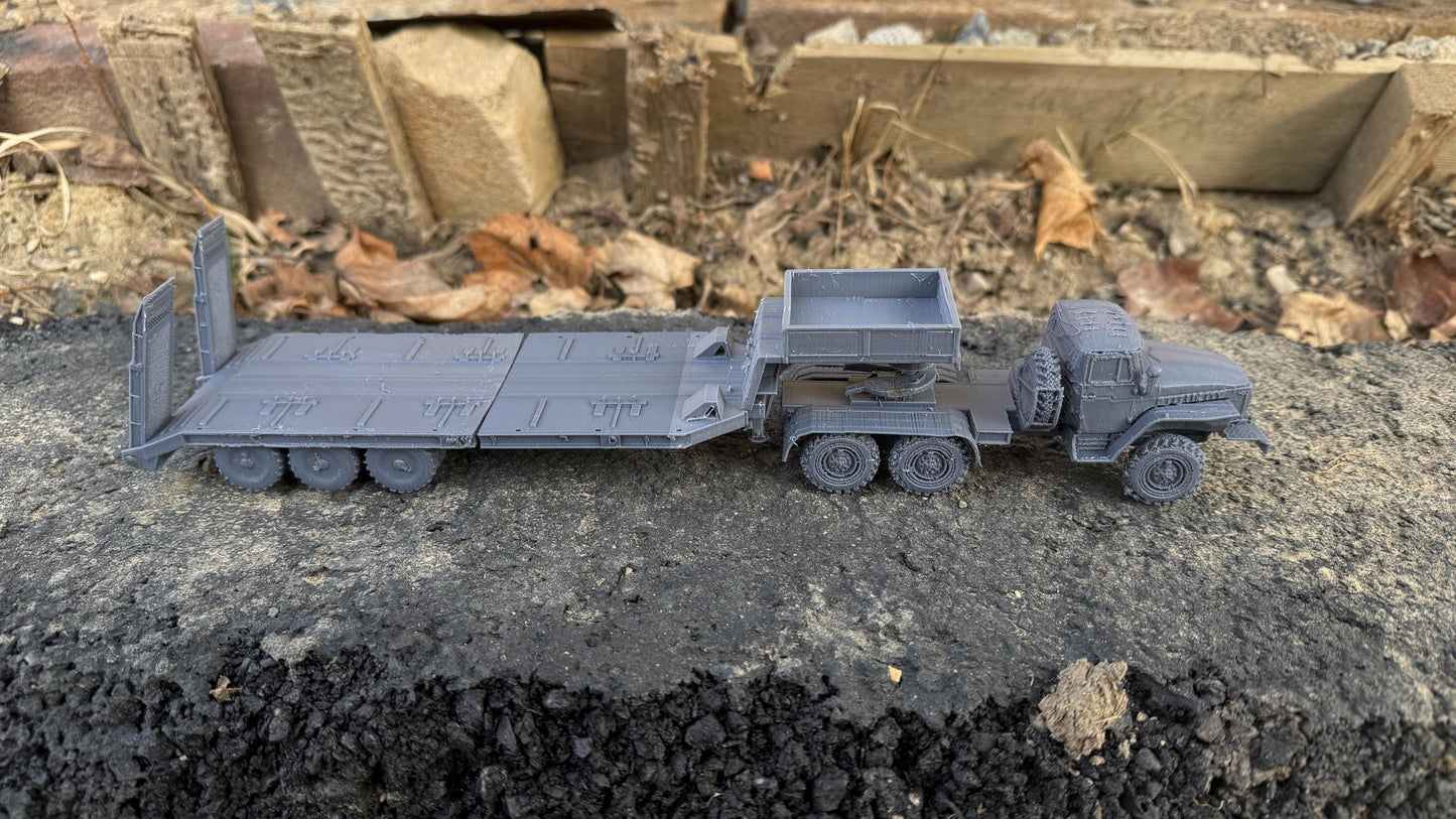 Ural 4320 Semi, Truck Trailer, Truck, Soviet Era, Post War, cold war, tabletop gaming, tabletop terrain