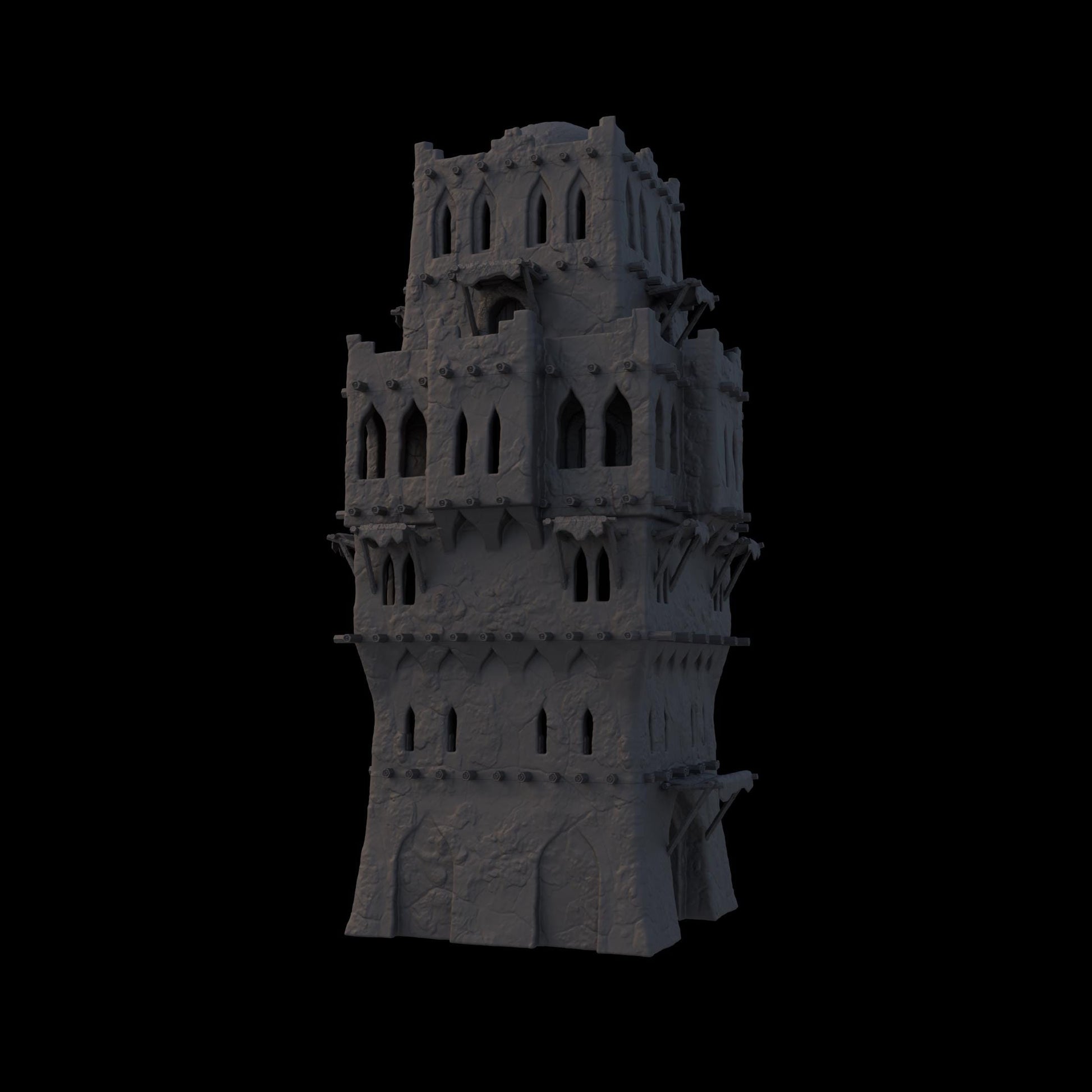 Desert Tower House – A modular multi-level fortress with detailed stone textures, arched windows, and playable interiors. Perfect for D&D, Pathfinder, and tabletop RPG campaigns.