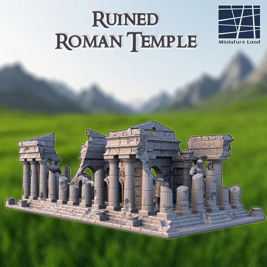 Ruined Roman Temple – Ancient Ruins Terrain for Tabletop RPGs & Wargaming