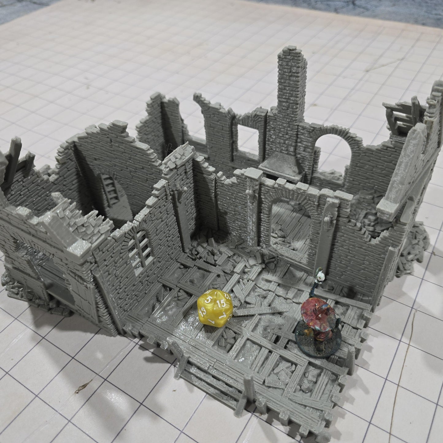 GoldCrown Tavern Ruin for DnD, Pathfinder, Bolt Action, Revolutionary War Games