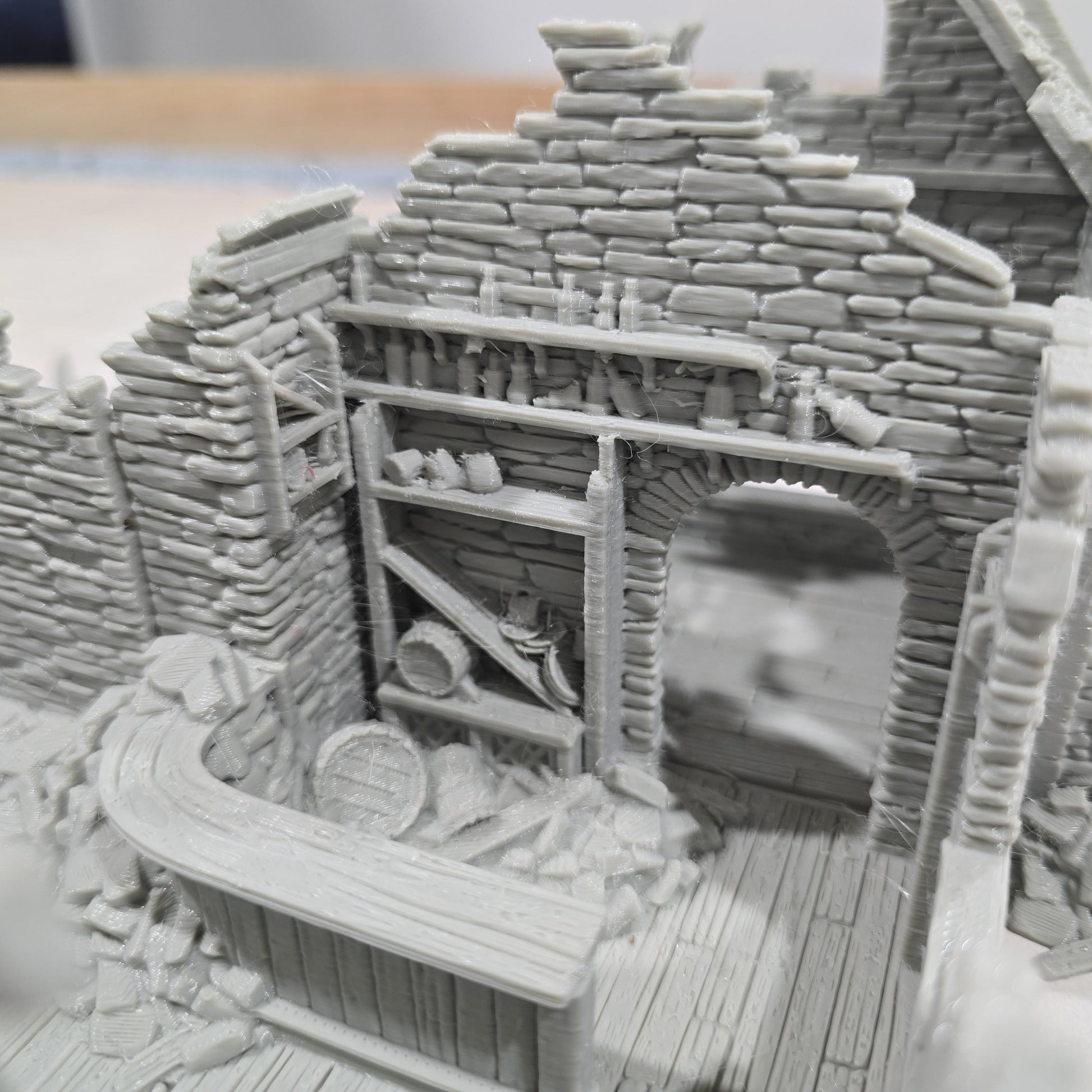 GoldCrown Tavern Ruin for DnD, Pathfinder, Bolt Action, Revolutionary War Games