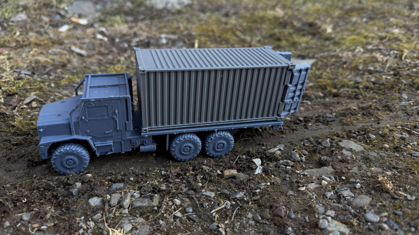 MTVR, 20ft Container carrier, Medium tactical vehicle replacement, Truck, Modern warfare, Tabletop terrain, WW2, Modern tank,