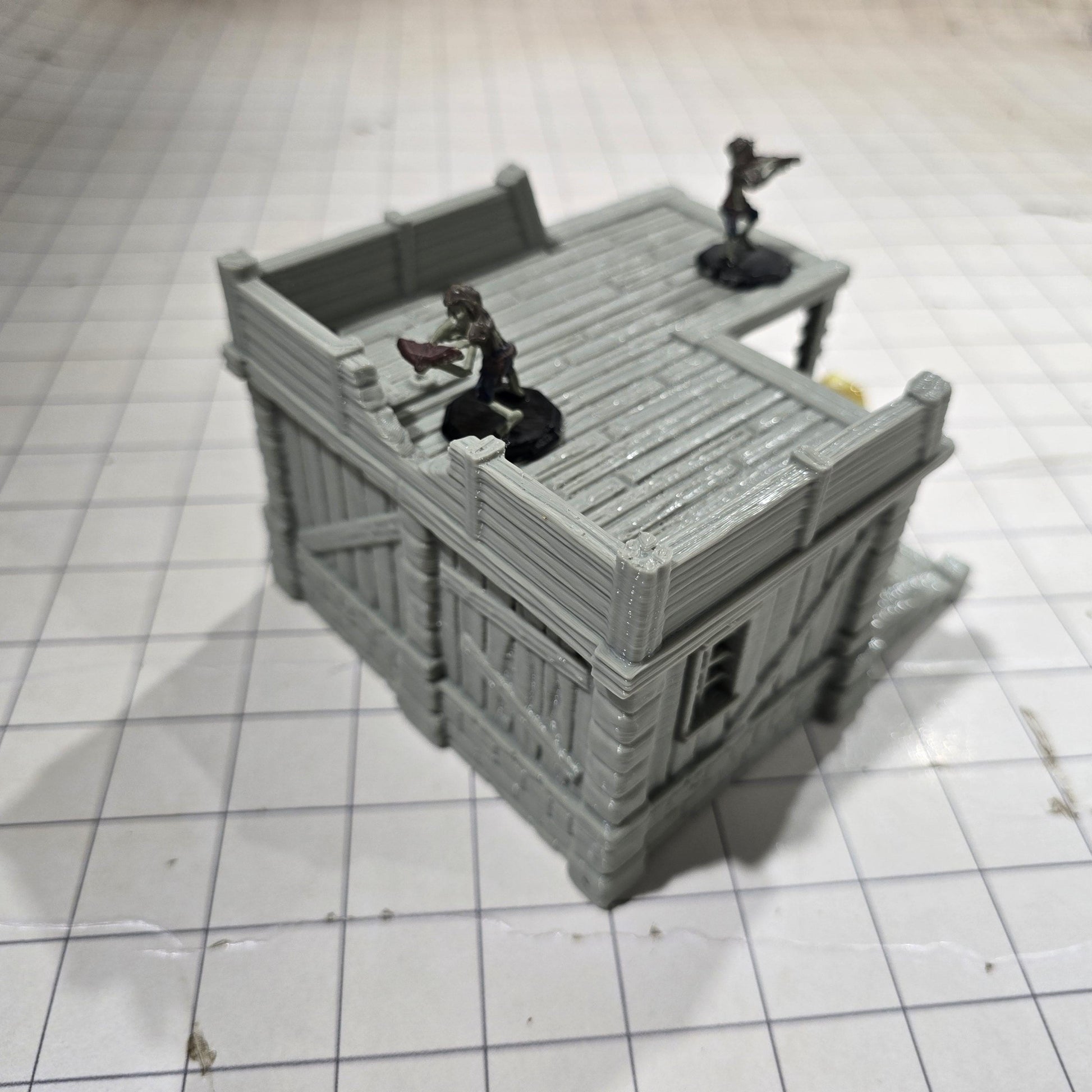 Small Storage Shed: Medieval Fantasy Wooden Warehouse for Tabletop Games