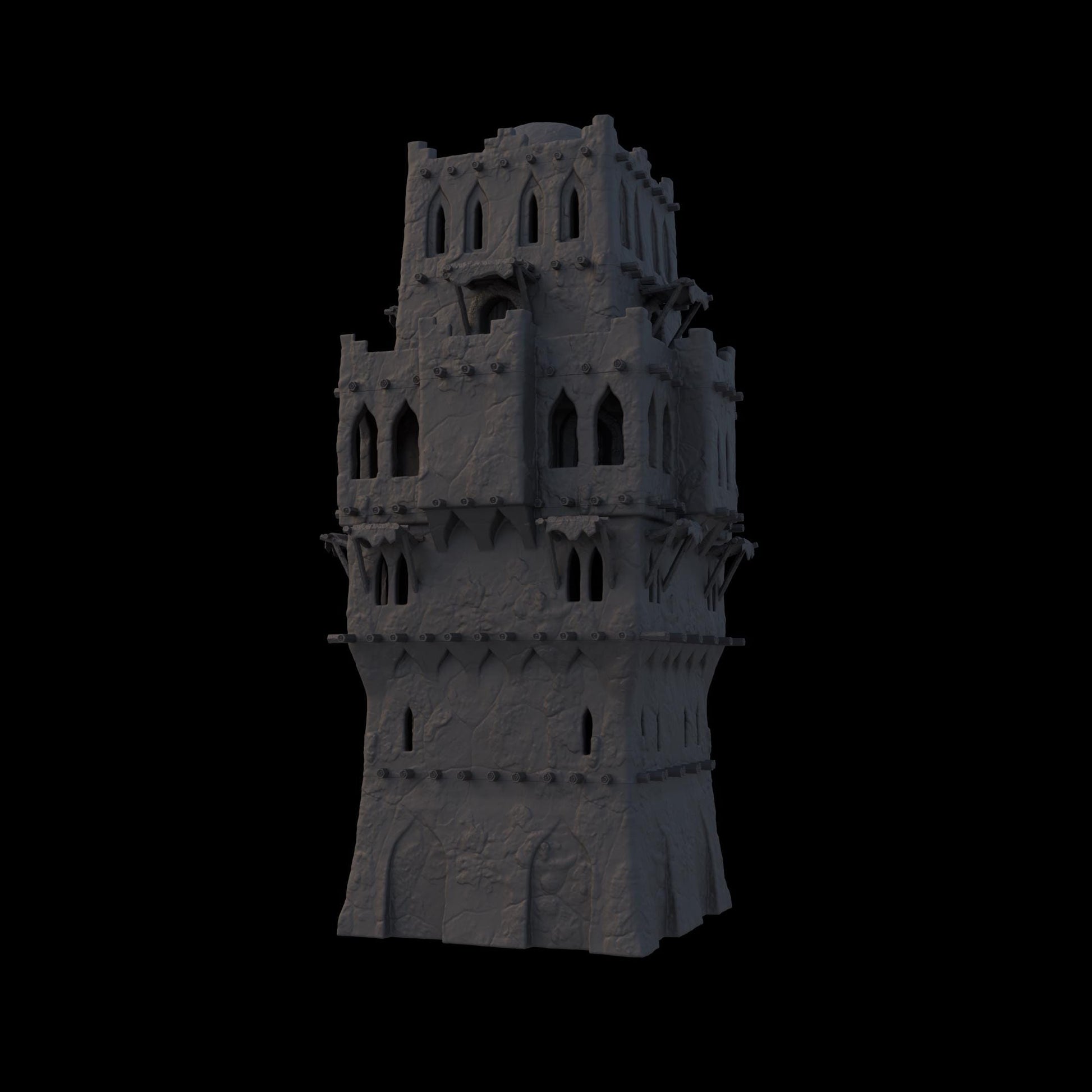 Desert Tower House – A modular multi-level fortress with detailed stone textures, arched windows, and playable interiors. Perfect for D&D, Pathfinder, and tabletop RPG campaigns.