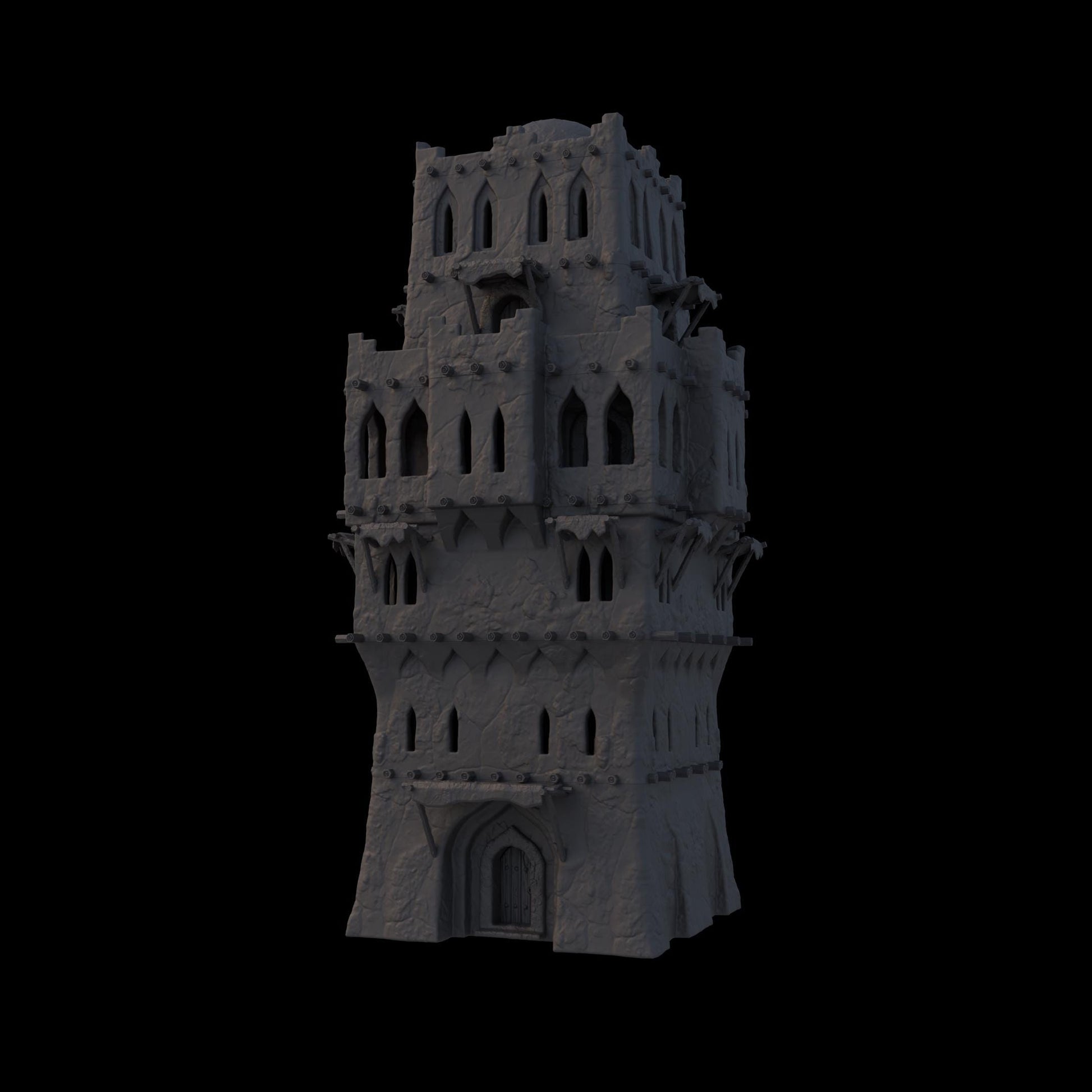 Desert Tower House – A modular multi-level fortress with detailed stone textures, arched windows, and playable interiors. Perfect for D&D, Pathfinder, and tabletop RPG campaigns.